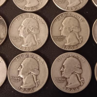 40 SILVER WASHINGTON QUARTERS MIXED DATES