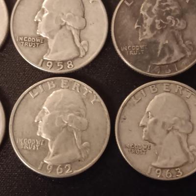 40 SILVER WASHINGTON QUARTERS MIXED DATES