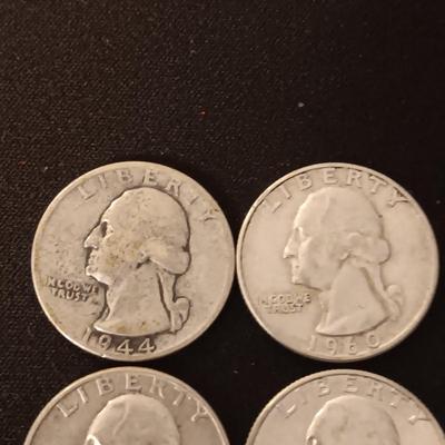 40 SILVER WASHINGTON QUARTERS MIXED DATES
