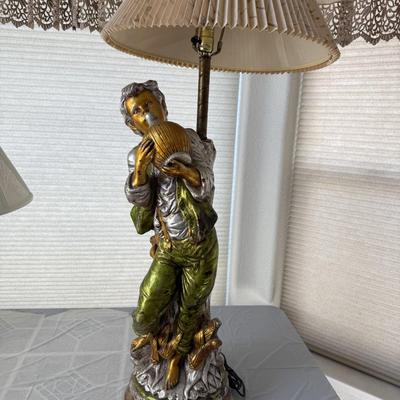 Sale Photo Thumbnail #1: This is a large size lamp that’s pretty heavy, it’s made of some sort of resin and was purchased in the late 70s
