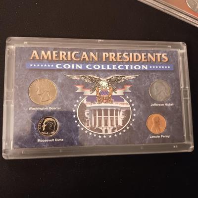 EISENHOWER DOLLARS, COLORADO QUARTERS AND PRESIDENTS COIN COLLECTION