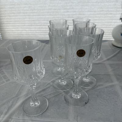 Sale Photo Thumbnail #11: 8 wine glasses and a few other singles of crystal wine glasses are made in France and the other one is made in Poland
