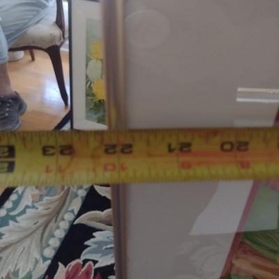 Sale Photo Thumbnail #1378: 'Three Orchids' Original Framed Watercolor by Nationally Recognized Artist Susan Anderson (#19).  Item is framed under plexiglass.