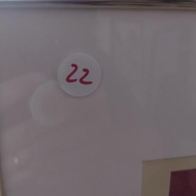 Sale Photo Thumbnail #1401: 'Tulip Fantasy' Original Framed Watercolor by Nationally Recognized Artist Susan Anderson (#22).  Item is framed under plexiglass.