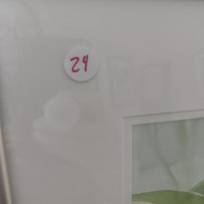 Sale Photo Thumbnail #1414: 'Jungle Trio' Original Framed Watercolor by Nationally Recognized Artist Susan Anderson (#24).  Item is framed under plexiglass.