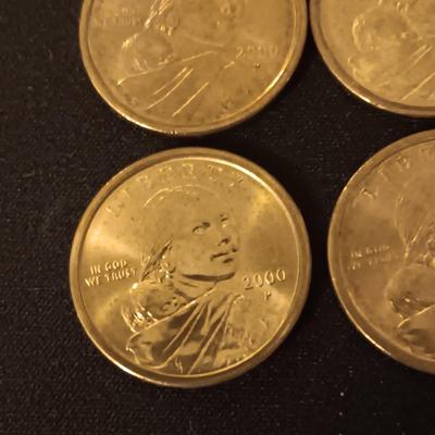 4 SACAGAWEA DOLLARS AND A MEDALLION