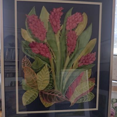 Sale Photo Thumbnail #1429: 'Ginger' Original Framed Watercolor by Nationally Recognized Artist Susan Anderson (#27).  Item is framed under plexiglass.