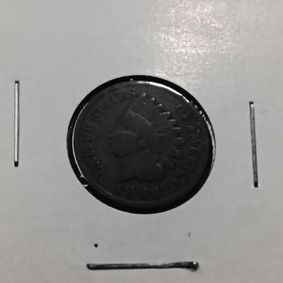 1889 INDIAN HEAD PENNY AND 1891 SEATED LIBERTY DIME