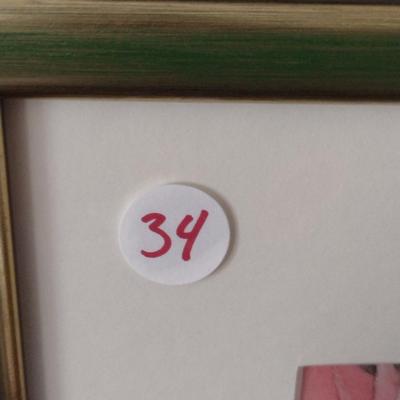 Sale Photo Thumbnail #1500: 'Bromeliad in Bloom' by Jeannie Thomma Framed Painting on Silk Habotai Fabric (#34)