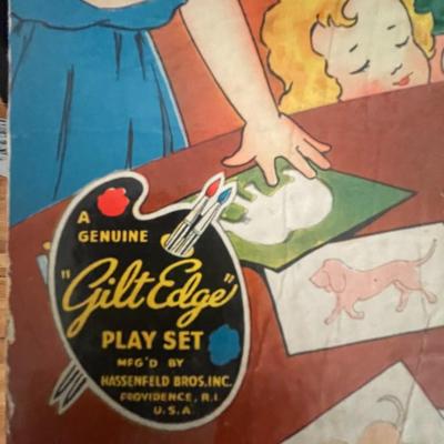 VINTAGE JOLLY HOBBY STENCILING AND COLOR SET