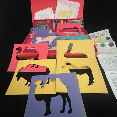 VINTAGE JOLLY HOBBY STENCILING AND COLOR SET