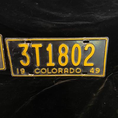 PAIR OF 1949 COLORADO LICENSE PLATES
