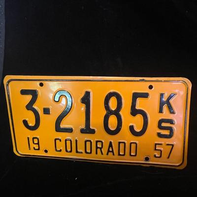 PAIR OF 1957 COLORADO LICENSE PLATES