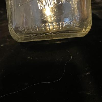 3 OLD GLASS MILK BOTTLES