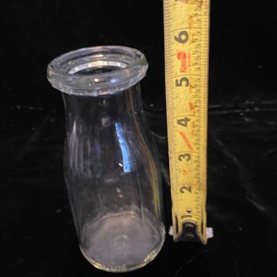 3 OLD GLASS MILK BOTTLES
