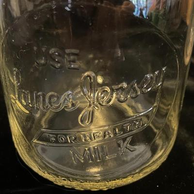 3 OLD GLASS MILK BOTTLES