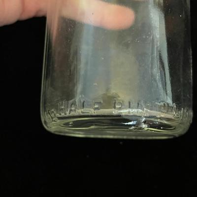 3 OLD GLASS MILK BOTTLES