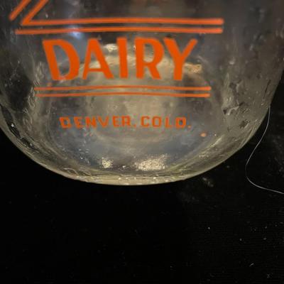 3 OLD GLASS MILK BOTTLES