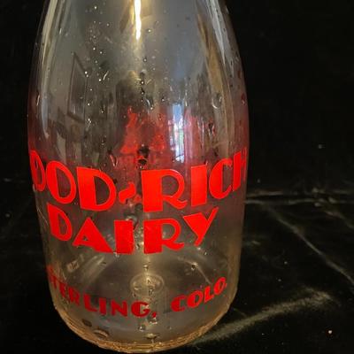 3 OLD GLASS MILK BOTTLES