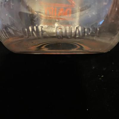 3 OLD GLASS MILK BOTTLES