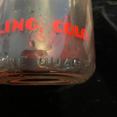 3 OLD GLASS MILK BOTTLES