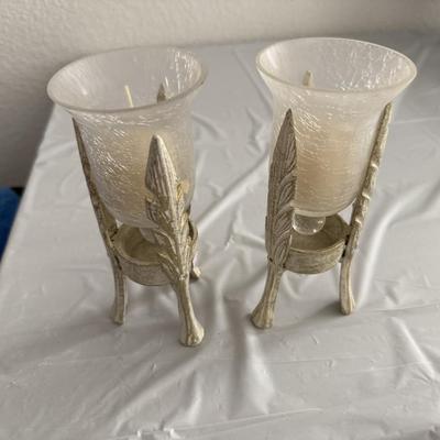 Sale Photo Thumbnail #117: Pair of candle holders