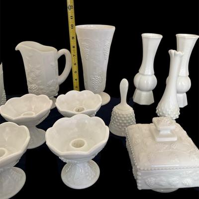 Lot 5 : Milk Glass Collection