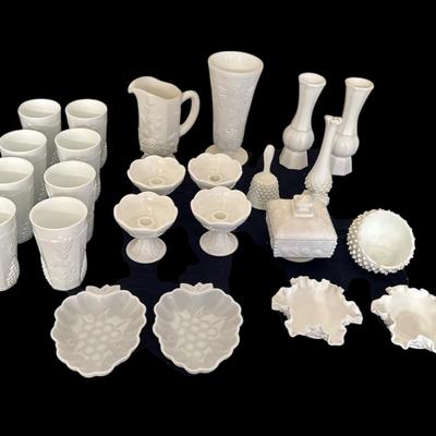 Lot 5 : Milk Glass Collection