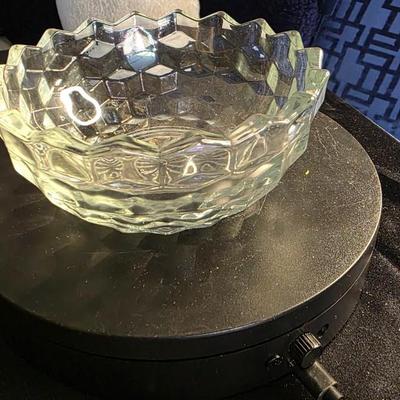 Vintage Fostoria American Clear Glass Bowl — Iconic Cubist Pattern & Timeless Pressed Glass Design