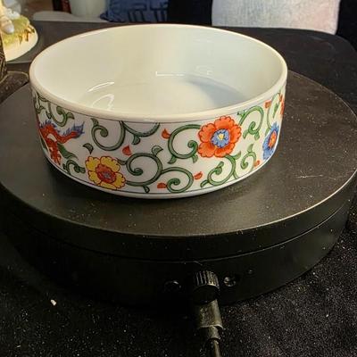 Vintage Otagiri OMC Japan Hand-Painted Porcelain Bowl — Red Dragon & Imari Floral Motif | Mid-Century Asian Artistry