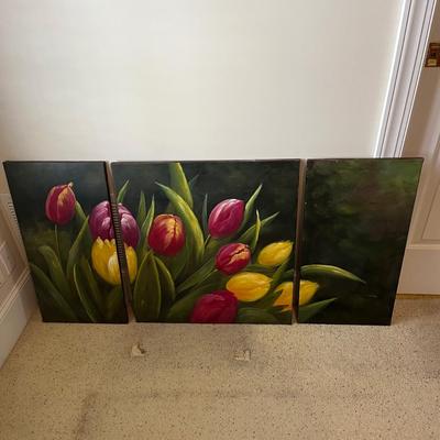 Triptych Tulip Painting (PB-BC)