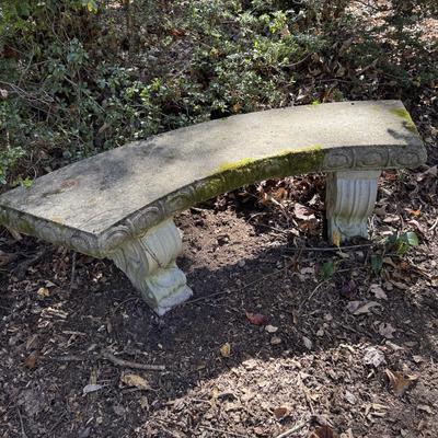 Curved Top Concrete Bench