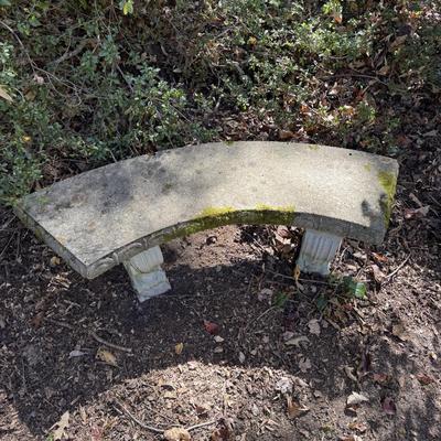 Curved Top Concrete Bench