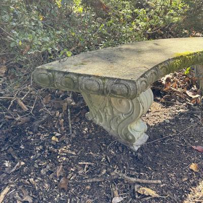 Curved Top Concrete Bench