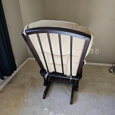 Sherman Tan/Black Platform Rocker & Matching Ottoman