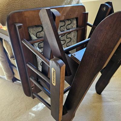 Sherman Tan/Black Platform Rocker & Matching Ottoman