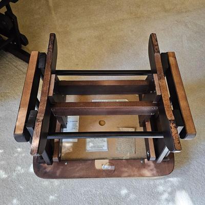 Sherman Tan/Black Platform Rocker & Matching Ottoman