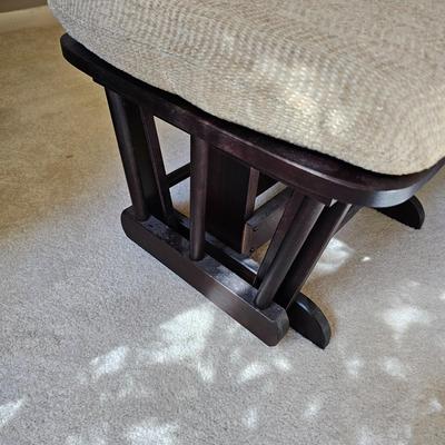 Sherman Tan/Black Platform Rocker & Matching Ottoman