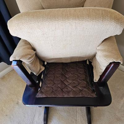 Sherman Tan/Black Platform Rocker & Matching Ottoman