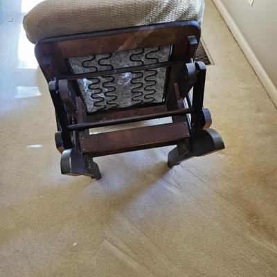 Sherman Tan/Black Platform Rocker & Matching Ottoman
