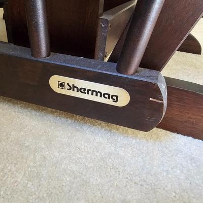 Sherman Tan/Black Platform Rocker & Matching Ottoman