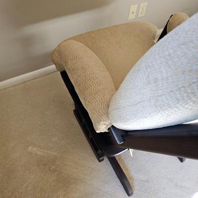 Sherman Tan/Black Platform Rocker & Matching Ottoman
