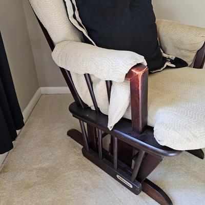 Sherman Tan/Black Platform Rocker & Matching Ottoman