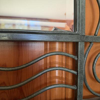 Metal Framed Beveled Mirror
