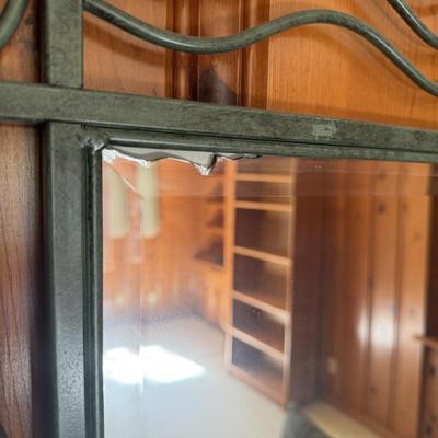 Metal Framed Beveled Mirror
