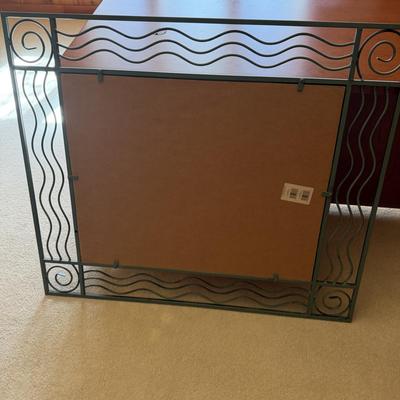 Metal Framed Beveled Mirror