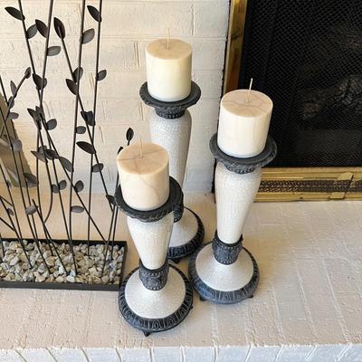 Fitz & Floyd Pillar Candle Holders & More Decor