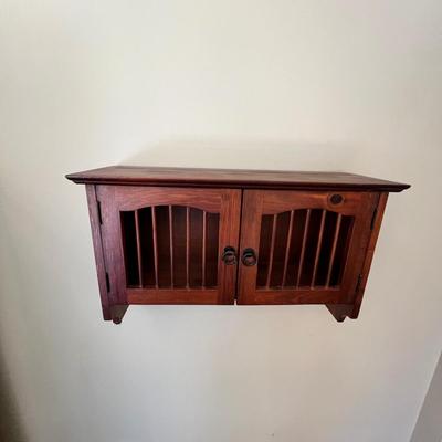 Hanging Cabinet With Mug Hooks