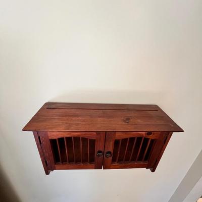 Hanging Cabinet With Mug Hooks