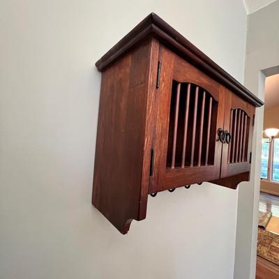 Hanging Cabinet With Mug Hooks